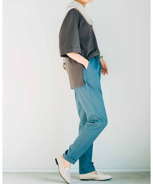 Live in comfort（リブインコンフォート）の「リブ　イン　コンフォート　地中海育ちのトルコオーガニックコットンＴシャツ（Tシャツ/カットソー・レディース・チャコールグレー/ベージュ/グリーン・SMALL/MEDIUM/LARGE/X-LARGE/XX-LARGE/XXX-LARGE）」の9枚目の写真