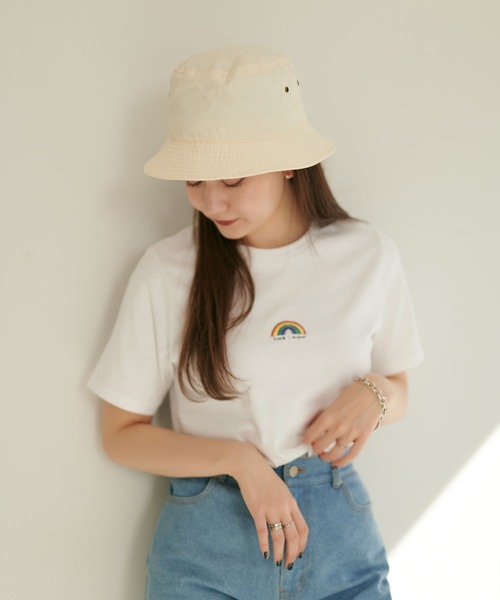 刺繍入り ラグランTシャツ TINA：JOJUN 全2色｜tnj521-0624【1