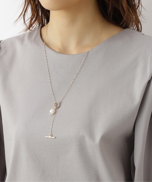 Basic ナチュラルビューティベーシック のファッション Natural Beauty アクセサリー バロックパールマンテルネックレス ネックレス Natural ネックレス セール