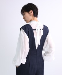 カデュネ CADUNE パフスリーブ　カットソー　Tシャツ黒　ブラック川上桃子 CADUNE（カデュネ）の「桃子さんコラボブラウス（シャツ