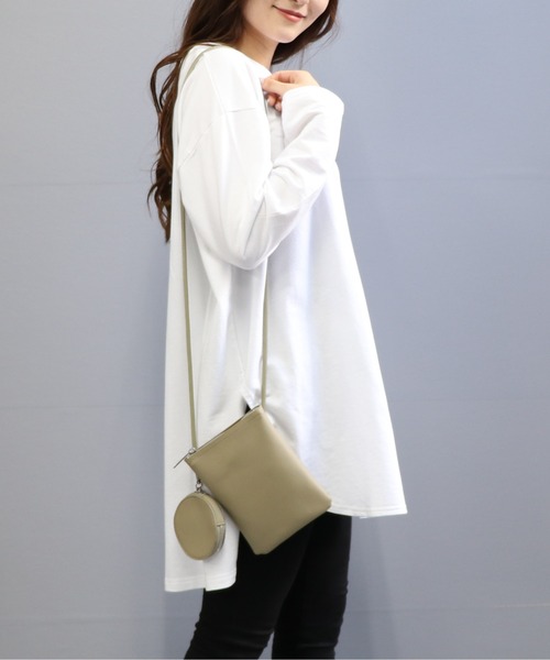 POUTOJOURU(ポートジュール)の「【ポートジュール】 PUレザーミニショルダーバッグ コインケース付き WEB限定(ショルダーバッグ・レディース・ホワイト/ライトブルー/ブラック/ベージュ/カーキ/モカ/グレイッシュベージュ・FREE)」の6枚目の写真