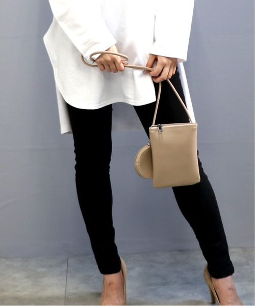 POUTOJOURU(ポートジュール)の「【ポートジュール】 PUレザーミニショルダーバッグ コインケース付き WEB限定(ショルダーバッグ・レディース・ホワイト/ライトブルー/ブラック/ベージュ/カーキ/モカ/グレイッシュベージュ・FREE)」の5枚目の写真