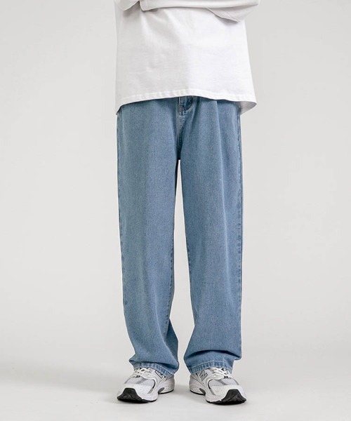 Ressaca(レサーカ)の「リラックスルーズフィット ワイドストレートデニムパンツ ヴィンテージライク(デニムパンツ・メンズ・ライトブルー/ブラック/グレー/サックスブルー/インディゴブルー・M/L/XL/XXL/S)」の6枚目の写真