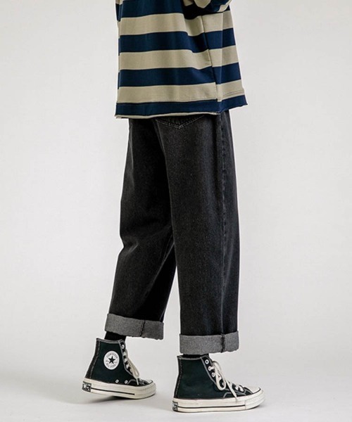 Ressaca(レサーカ)の「リラックスルーズフィット ワイドストレートデニムパンツ ヴィンテージライク(デニムパンツ・メンズ・ライトブルー/ブラック/グレー/サックスブルー/インディゴブルー・M/L/XL/XXL/S)」の17枚目の写真