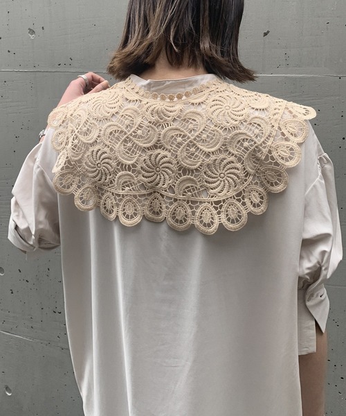 AS KNOW AS PINKY（アズノゥアズピンキー）の「まるでかこまれた付け襟（付け襟・レディース・オフホワイト/ベージュ/ブラック・FREE）」の7枚目の写真