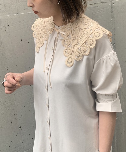 AS KNOW AS PINKY（アズノゥアズピンキー）の「まるでかこまれた付け襟（付け襟・レディース・オフホワイト/ベージュ/ブラック・FREE）」の9枚目の写真