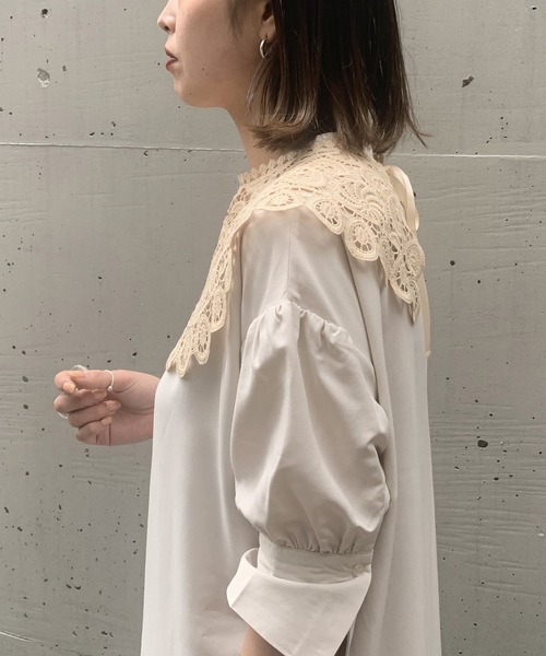 AS KNOW AS PINKY（アズノゥアズピンキー）の「まるでかこまれた付け襟（付け襟・レディース・オフホワイト/ベージュ/ブラック・FREE）」の6枚目の写真