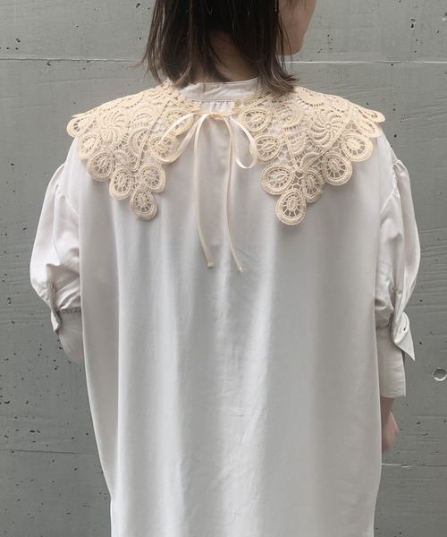 AS KNOW AS PINKY（アズノゥアズピンキー）の「まるでかこまれた付け襟（付け襟・レディース・オフホワイト/ベージュ/ブラック・FREE）」の4枚目の写真