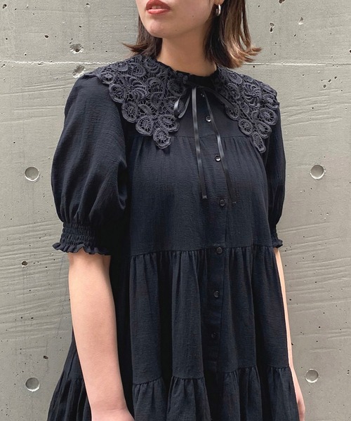 AS KNOW AS PINKY（アズノゥアズピンキー）の「まるでかこまれた付け襟（付け襟・レディース・オフホワイト/ベージュ/ブラック・FREE）」の16枚目の写真