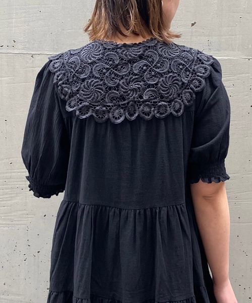 AS KNOW AS PINKY（アズノゥアズピンキー）の「まるでかこまれた付け襟（付け襟・レディース・オフホワイト/ベージュ/ブラック・FREE）」の18枚目の写真