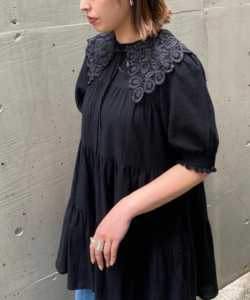 AS KNOW AS PINKY（アズノゥアズピンキー）の「まるでかこまれた付け襟（付け襟・レディース・オフホワイト/ベージュ/ブラック・FREE）」の19枚目の写真