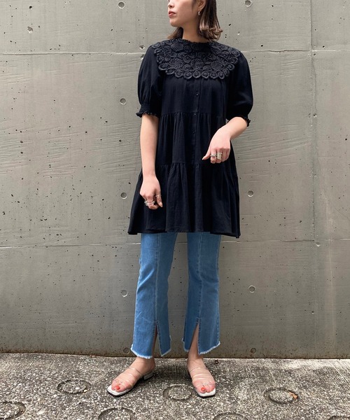 AS KNOW AS PINKY（アズノゥアズピンキー）の「まるでかこまれた付け襟（付け襟・レディース・オフホワイト/ベージュ/ブラック・FREE）」の21枚目の写真