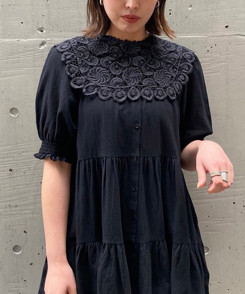 AS KNOW AS PINKY（アズノゥアズピンキー）の「まるでかこまれた付け襟（付け襟・レディース・オフホワイト/ベージュ/ブラック・FREE）」の22枚目の写真