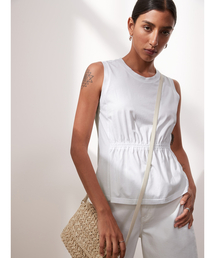 Banana Republic（バナナリパブリック）の「スーピマ ペプラム タンクトップ（Tシャツ/カットソー）」