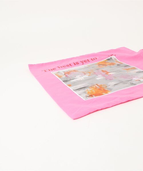 Kastane（カスタネ）の「マーブルエコバック（トートバッグ・レディース・オフホワイト/ピンク・FREE）」の5枚目の写真