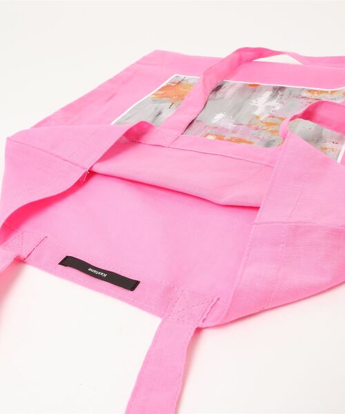 Kastane（カスタネ）の「マーブルエコバック（トートバッグ・レディース・オフホワイト/ピンク・FREE）」の6枚目の写真