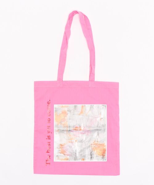 Kastane（カスタネ）の「マーブルエコバック（トートバッグ・レディース・オフホワイト/ピンク・FREE）」の7枚目の写真