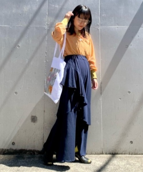 Kastane（カスタネ）の「マーブルエコバック（トートバッグ・レディース・オフホワイト/ピンク・FREE）」の14枚目の写真