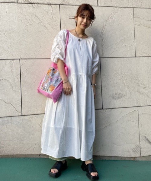 Kastane（カスタネ）の「マーブルエコバック（トートバッグ・レディース・オフホワイト/ピンク・FREE）」の15枚目の写真