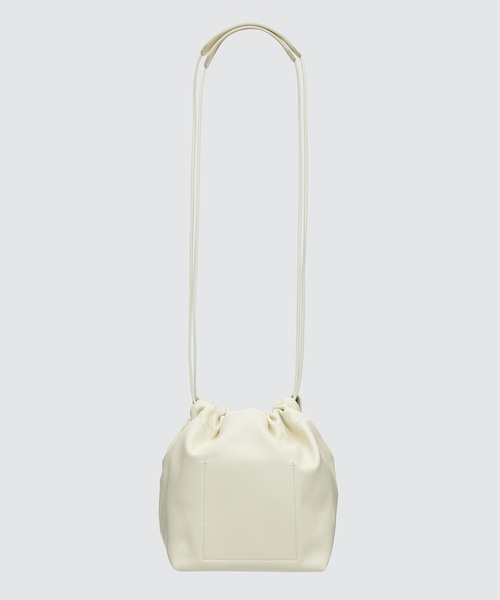 JIL SANDER（ジルサンダー）の「DRAWSTRING SM CR　BODY（ショルダーバッグ・レディース・オフホワイト/ブラック・U）」の6枚目の写真