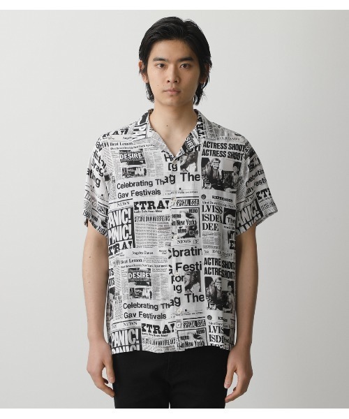 AZUL by moussy（アズールバイマウジー）の「PERSON GRAPHIC SHIRT/パーソングラフィックシャツ（シャツ/ブラウス・メンズ・ホワイト系その他/ブラック系その他・MEDIUM/LARGE/SMALL）」の17枚目の写真