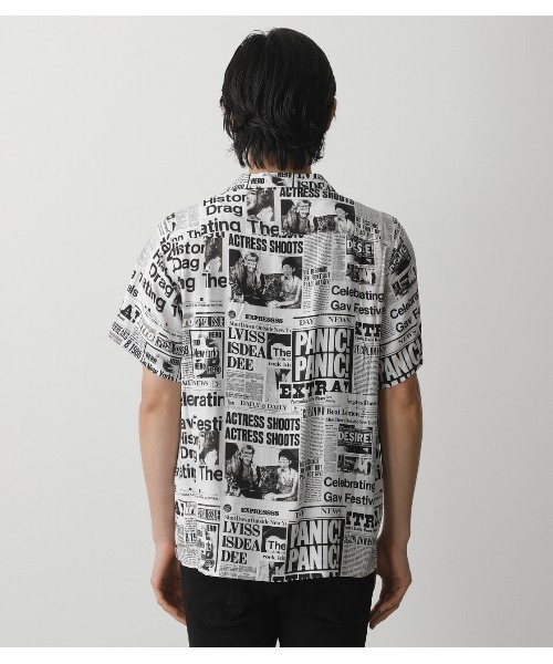 AZUL by moussy（アズールバイマウジー）の「PERSON GRAPHIC SHIRT/パーソングラフィックシャツ（シャツ/ブラウス・メンズ・ホワイト系その他/ブラック系その他・MEDIUM/LARGE/SMALL）」の19枚目の写真