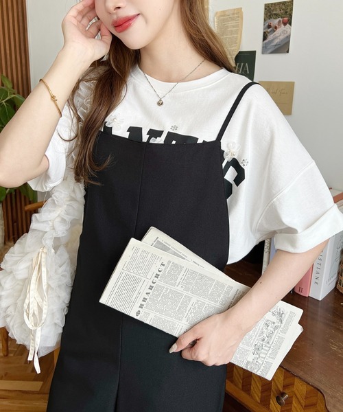 moment+(モーメントプラス)の「リネンライクサロペット(サロペット/オーバーオール・レディース・ナチュラル/ライトグリーン/ブラック/ブラウン/カーキ/モカ/アイボリー・L/M)」の13枚目の写真