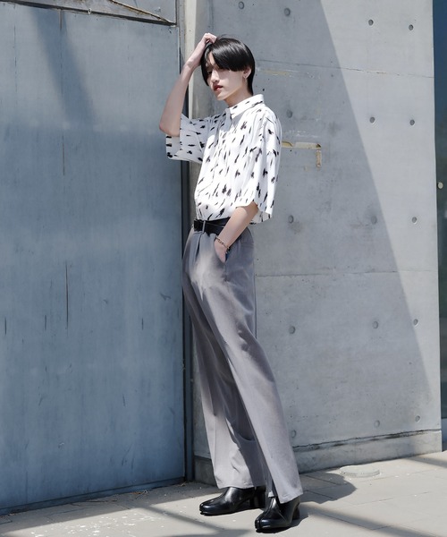 G.O.C(ジーオーシー)の「マルチパターンオーバーサイズ半袖ドルマンシャツ(シャツ/ブラウス・メンズ・レオパード/ホワイト系その他/ブラック系その他/ホワイト系その他2/ブラック系その他2/パイソン/その他1/その他2/その他3/ワイン/ブルー/パープル/その他4/その他5/ブルー系その他/ホワイト・FREE)」の20枚目の写真