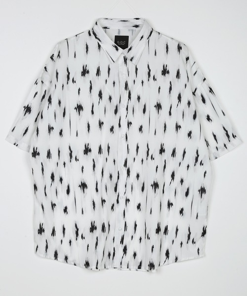 G.O.C(ジーオーシー)の「マルチパターンオーバーサイズ半袖ドルマンシャツ(シャツ/ブラウス・メンズ・レオパード/ホワイト系その他/ブラック系その他/ホワイト系その他2/ブラック系その他2/パイソン/その他1/その他2/その他3/ワイン/ブルー/パープル/その他4/その他5/ブルー系その他/ホワイト・FREE)」の22枚目の写真