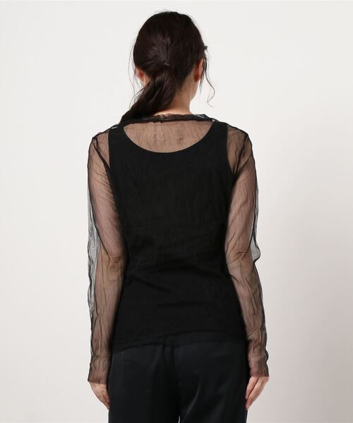 mysty woman（ミスティウーマン）の「クリンクルシアーツインプルオーバー 948888（Tシャツ/カットソー・レディース・ライトグレー/ブラック/ピンク系その他・FREE）」の10枚目の写真