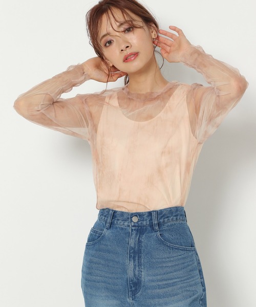 mysty woman（ミスティウーマン）の「クリンクルシアーツインプルオーバー 948888（Tシャツ/カットソー・レディース・ライトグレー/ブラック/ピンク系その他・FREE）」の14枚目の写真