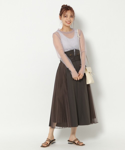 mysty woman（ミスティウーマン）の「クリンクルシアーツインプルオーバー 948888（Tシャツ/カットソー・レディース・ライトグレー/ブラック/ピンク系その他・FREE）」の11枚目の写真