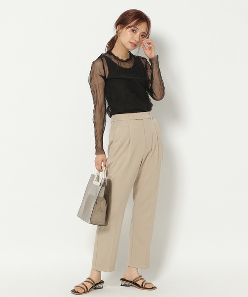 mysty woman（ミスティウーマン）の「クリンクルシアーツインプルオーバー 948888（Tシャツ/カットソー・レディース・ライトグレー/ブラック/ピンク系その他・FREE）」の17枚目の写真