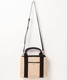 ストロー×エンボスロゴテープ2wayかごバッグ