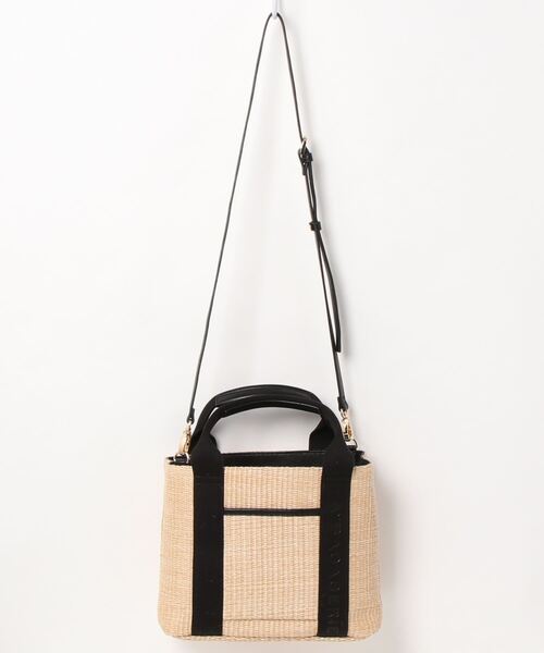 LA BAGAGERIE（ラバガジェリー）の「ストロー×エンボスロゴテープ2wayかごバッグ（かごバッグ・レディース・ベージュ/グレイッシュベージュ/ブラック・FREE）」の4枚目の写真
