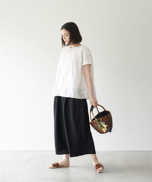 Afternoon Tea(アフタヌーンティー)の「UV加工ブラウス(シャツ/ブラウス・レディース・ライトグリーン/ライトパープル/オフホワイト・MEDIUM)」の5枚目の写真