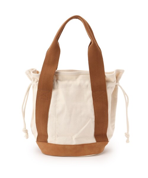 SHOO・LA・RUE（シューラルー）の「◆キャンバス巾着トート（トートバッグ・レディース・ブラウン系/ネイビー/ピンク系/カーキ・00）」の7枚目の写真