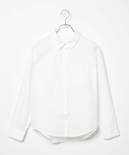 WEGO（ウィゴー）の「WEGO/スクール長袖シャツ（シャツ/ブラウス・レディース・ホワイト/その他1/ピンク/サックスブルー・SMALL/MEDIUM/LARGE）」の4枚目の写真