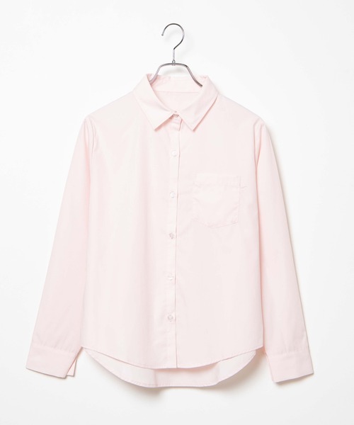 WEGO（ウィゴー）の「WEGO/スクール長袖シャツ（シャツ/ブラウス・レディース・ホワイト/その他1/ピンク/サックスブルー・SMALL/MEDIUM/LARGE）」の9枚目の写真