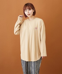 CUBE SUGAR（キューブシュガー）の「天竺 ワンポイント ロングスリーブ ビッグTシャツ（Tシャツ/カットソー）」