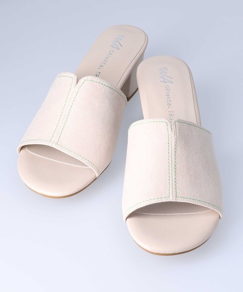 ORiental TRaffic(オリエンタルトラフィック)の「【ORiental TRaffic】ステッチミュールサンダル(サンダル・レディース・ブラック/ベージュ/オレンジ・M/XL/S/L)」の2枚目の写真