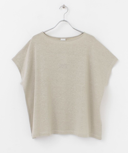 URBAN RESEARCH DOORS(アーバンリサーチドアーズ)の「リネンコットンワイドカットソー(Tシャツ/カットソー・レディース・チャコールグレー/ライトベージュ/ブルー/ミント・ONE)」の17枚目の写真