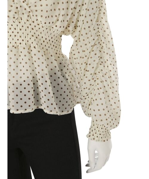 MERCURYDUO（マーキュリーデュオ）の「ドットシャーリングスリーブブラウス（シャツ/ブラウス・レディース・ブラック/アイボリー・FREE）」の16枚目の写真