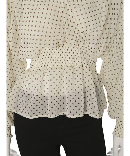 MERCURYDUO（マーキュリーデュオ）の「ドットシャーリングスリーブブラウス（シャツ/ブラウス・レディース・ブラック/アイボリー・FREE）」の14枚目の写真