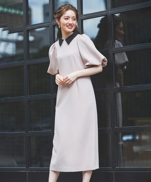 NOELA（ノエラ）の「ボリュームスリーブアイラインワンピース（ワンピース・レディース・オフホワイト/その他1/ピンク・S/M）」の6枚目の写真