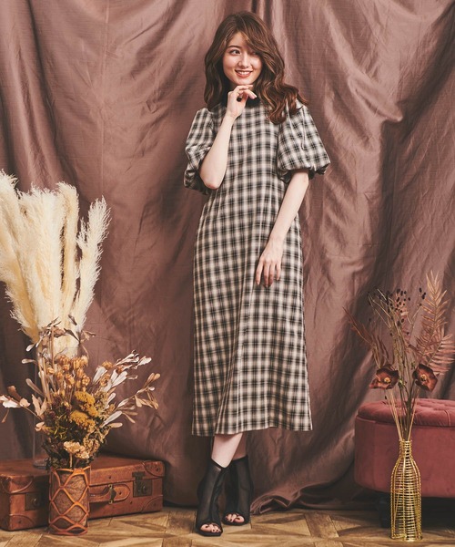 NOELA（ノエラ）の「ボリュームスリーブアイラインワンピース（ワンピース・レディース・オフホワイト/その他1/ピンク・S/M）」の10枚目の写真