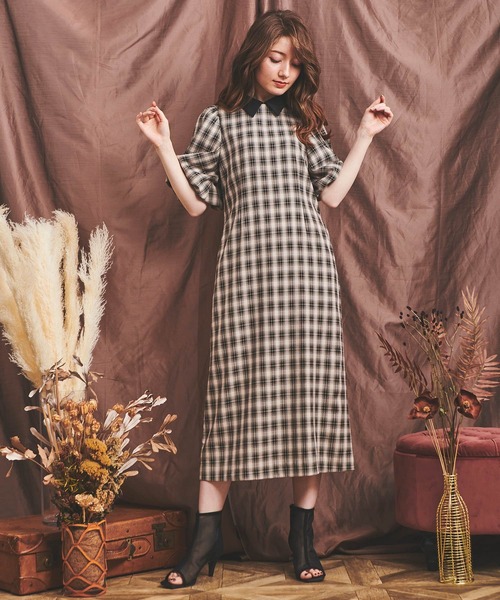 NOELA（ノエラ）の「ボリュームスリーブアイラインワンピース（ワンピース・レディース・オフホワイト/その他1/ピンク・S/M）」の11枚目の写真