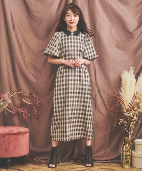 NOELA（ノエラ）の「ボリュームスリーブアイラインワンピース（ワンピース・レディース・オフホワイト/その他1/ピンク・S/M）」の19枚目の写真