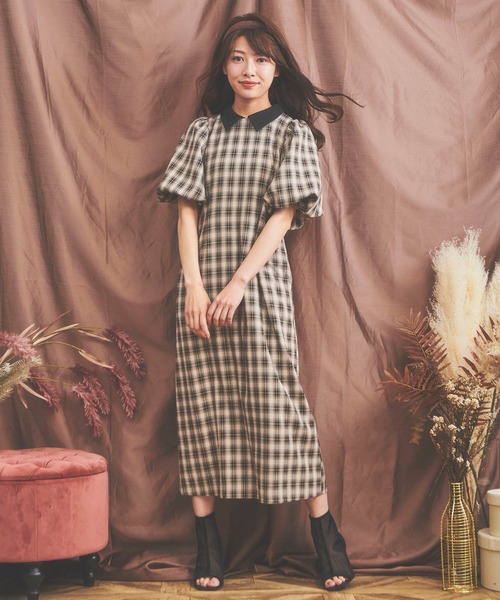 NOELA（ノエラ）の「ボリュームスリーブアイラインワンピース（ワンピース・レディース・オフホワイト/その他1/ピンク・S/M）」の20枚目の写真