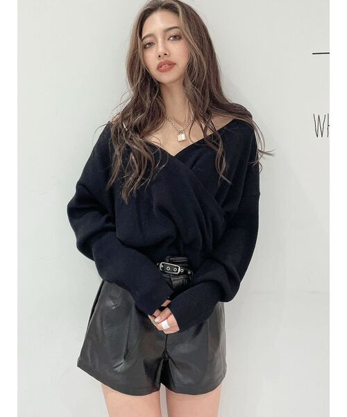 GYDA（ジェイダ）の「オフショルマトンスリーブニット TOPS（ニット/セーター・レディース・ブラック/ベージュ/アイボリー・FREE）」の12枚目の写真